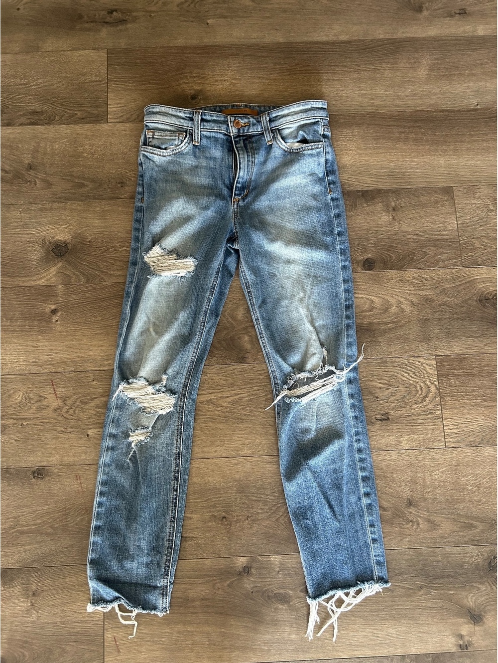 # joe’s jeans women’s ripped skinny jeans 28x25